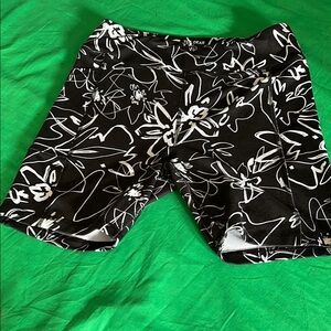 Tek Gear Black and White Floral Board Shorts